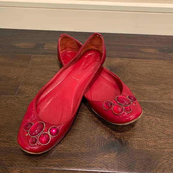 Sigerson Morrison Red Gem flats - Picture 1 of 4